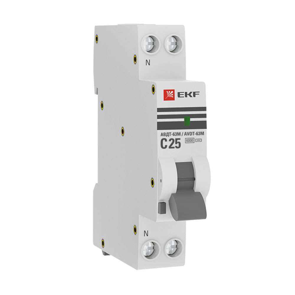 ���������� ������� ���������������� EKF PROxima ����-63� 25� 1P+N ��� AC 30 �� 6 �� (DA63M-25-30)  