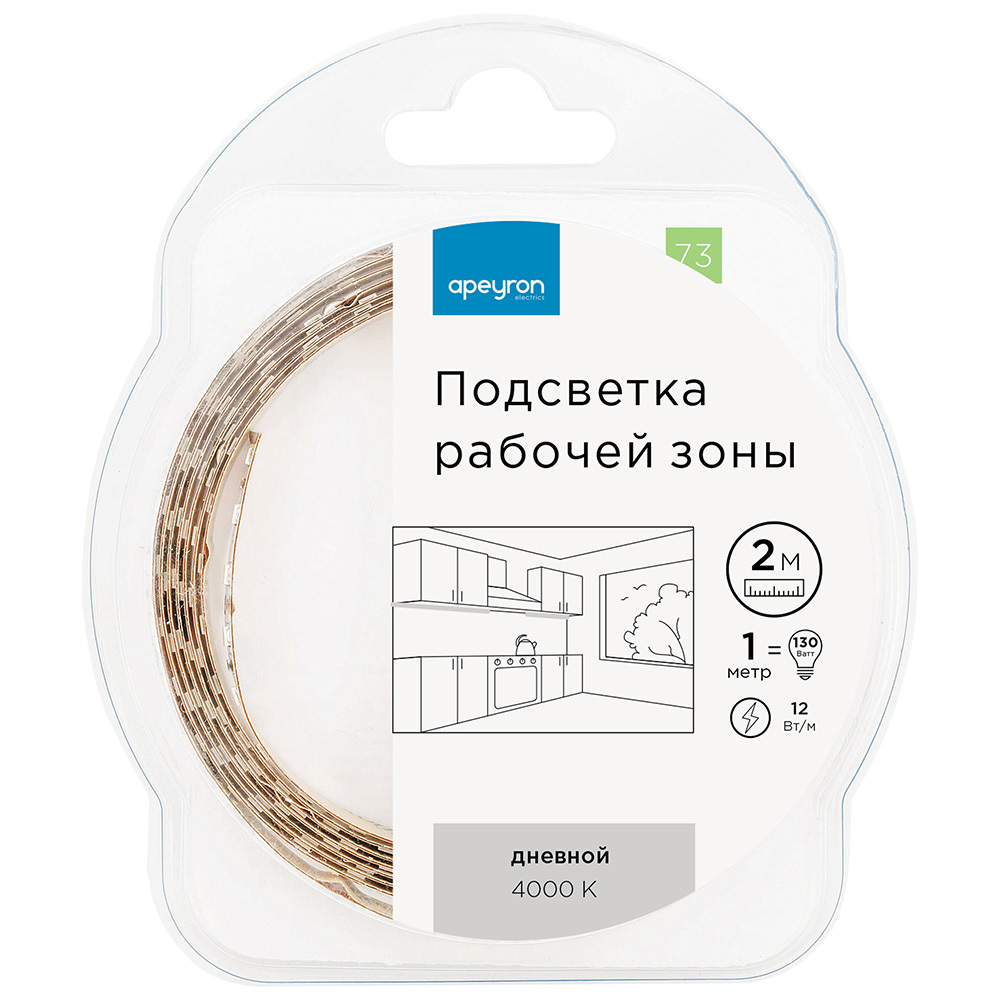 ���������� ����� ������������ SMD 2835 4000� 12 � 12 ��/� 2 � IP20 Apeyron (73���)  