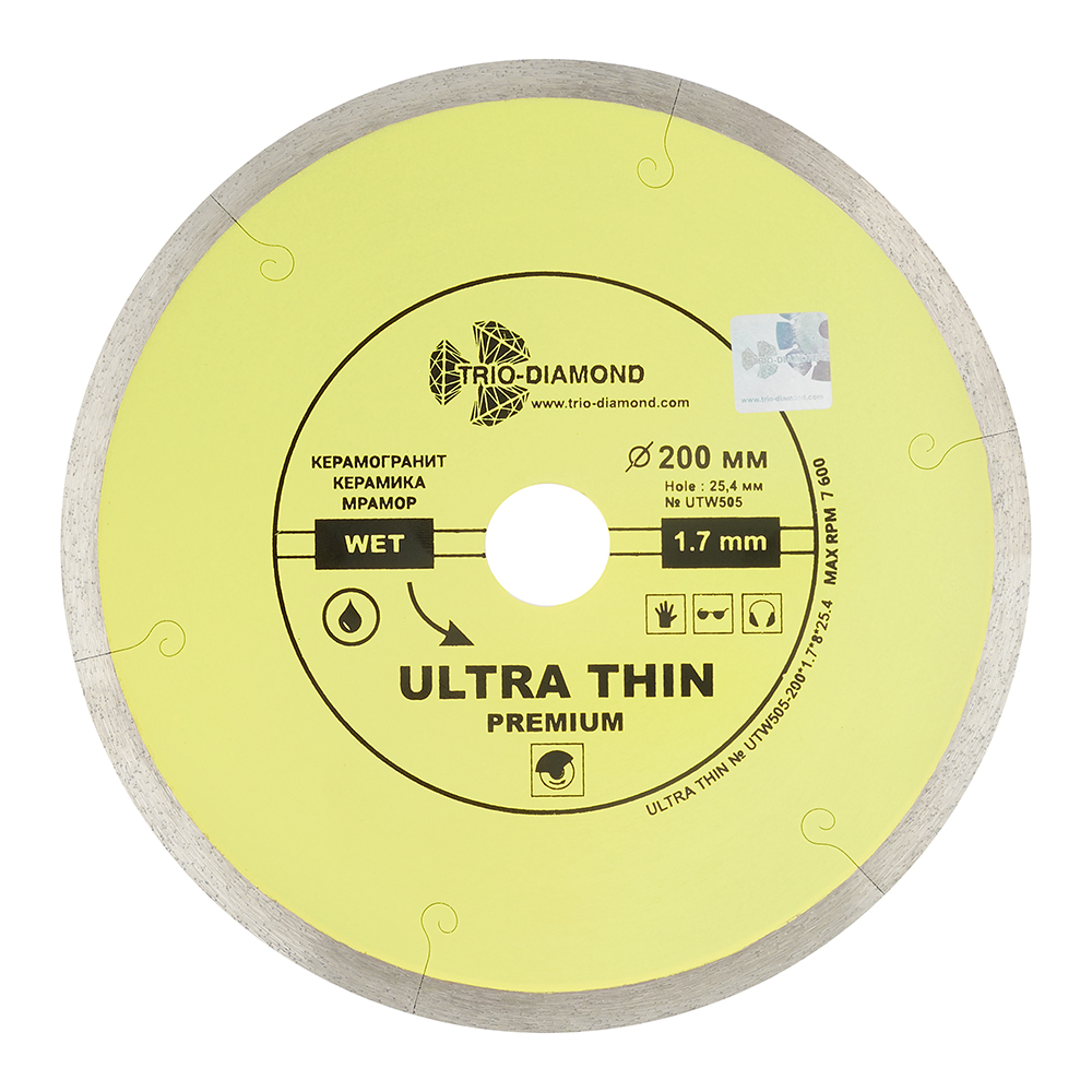 ���������� ���� �������� �� ������������� Trio-Diamond Hot Pres 200x25,4x1,7 �� �������� ������ ��� (UTW505)  