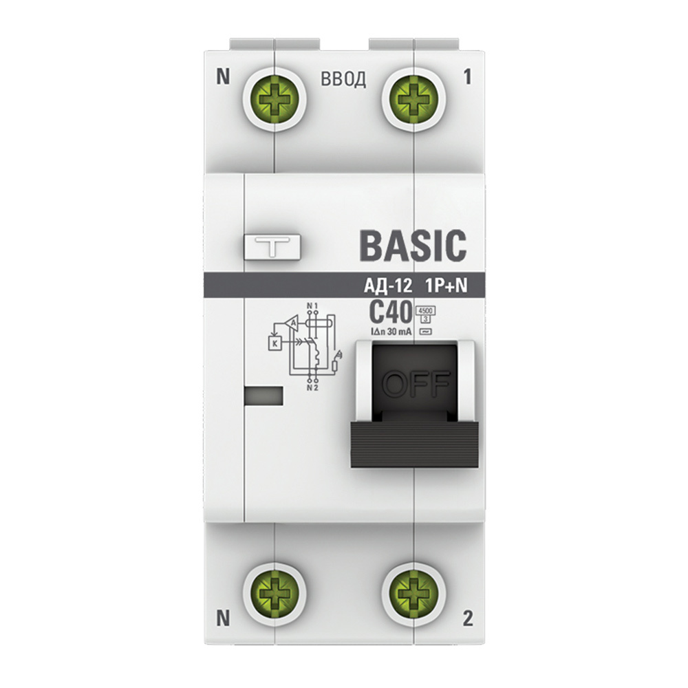 ���������� ������� ���������������� EKF Basic ��-12 40� 1P+N ��� AC 30 �� 4,5 �� (DA12-40-30-bas)  