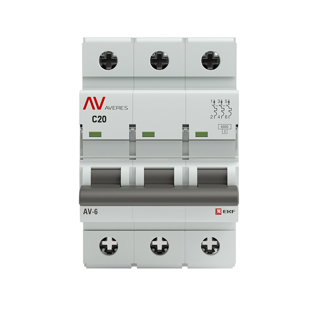 ���������� �������������� ����������� ��������� EKF Averes AV-6 3� 20� ��� C 6 �� 400 � (mcb6-3-20C-av)  