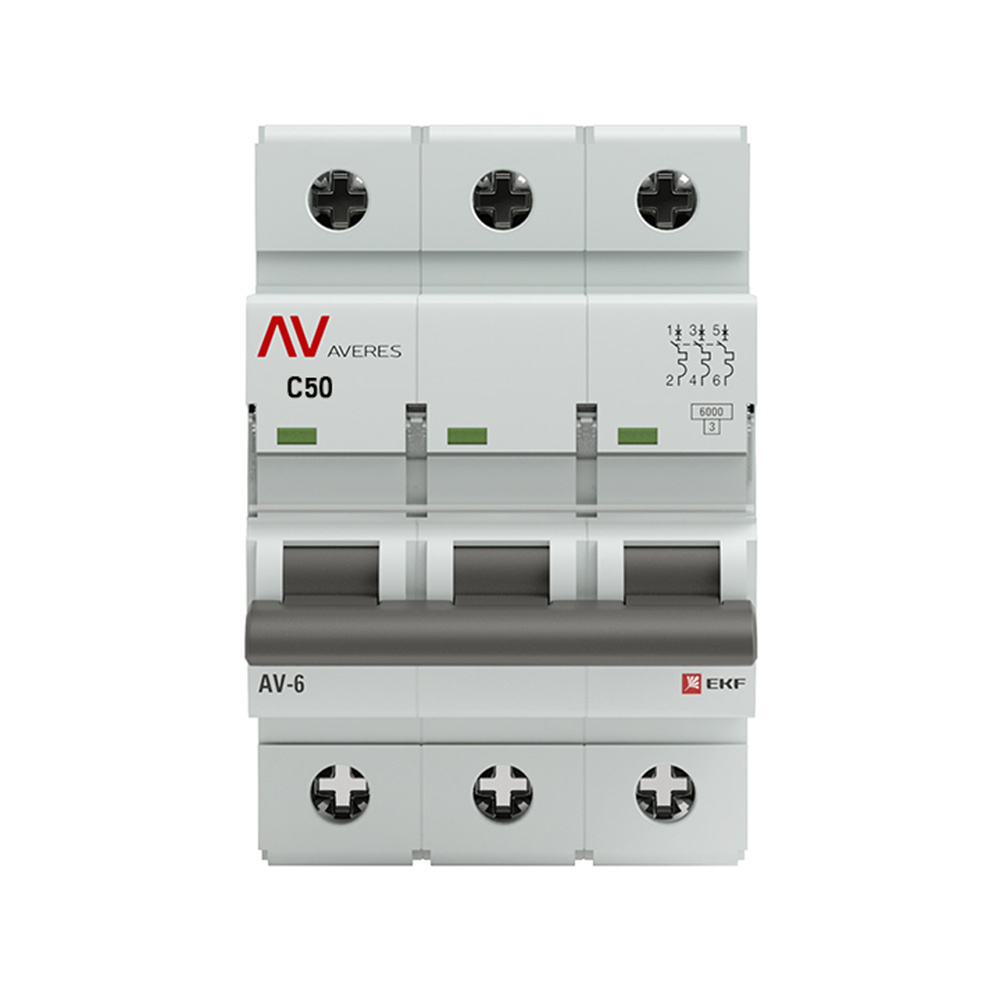 ���������� �������������� ����������� ��������� EKF Averes AV-8 3� 50� ��� C 6 �� 400 � (mcb6-3-50C-av)  