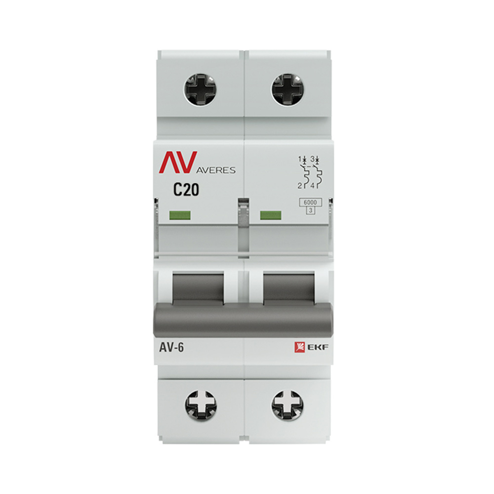 ���������� �������������� ����������� ��������� EKF Averes AV-9 2� 20� ��� C 6 �� 230 � (mcb6-2-20C-av)  