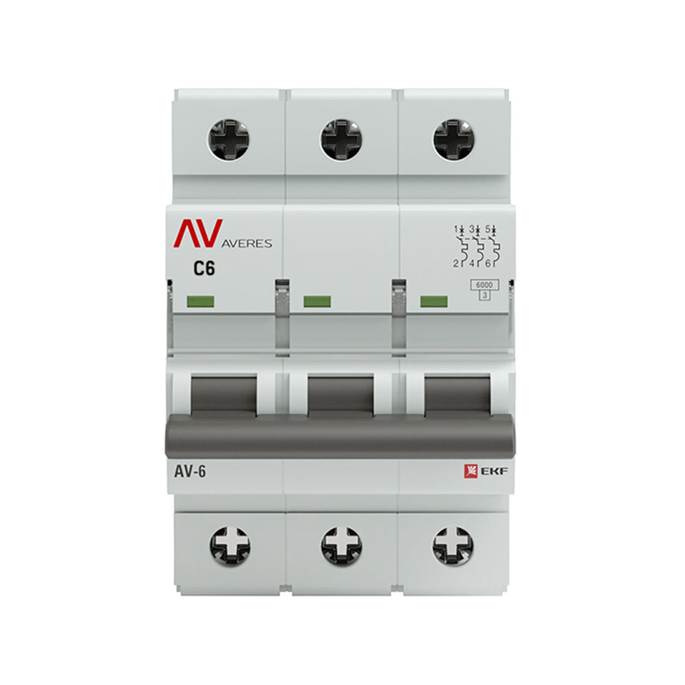 ���������� �������������� ����������� ��������� EKF Averes AV-6 3� 6� ��� C 10 �� 400 � (mcb6-3-06C-av)  