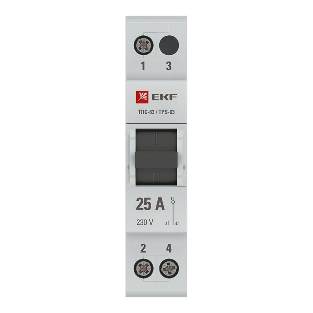 ���������� ��������������� ������������� EKF PROxima ���-63 1� 25� 4,5 �� 230 � �� DIN-����� (TPS125)  