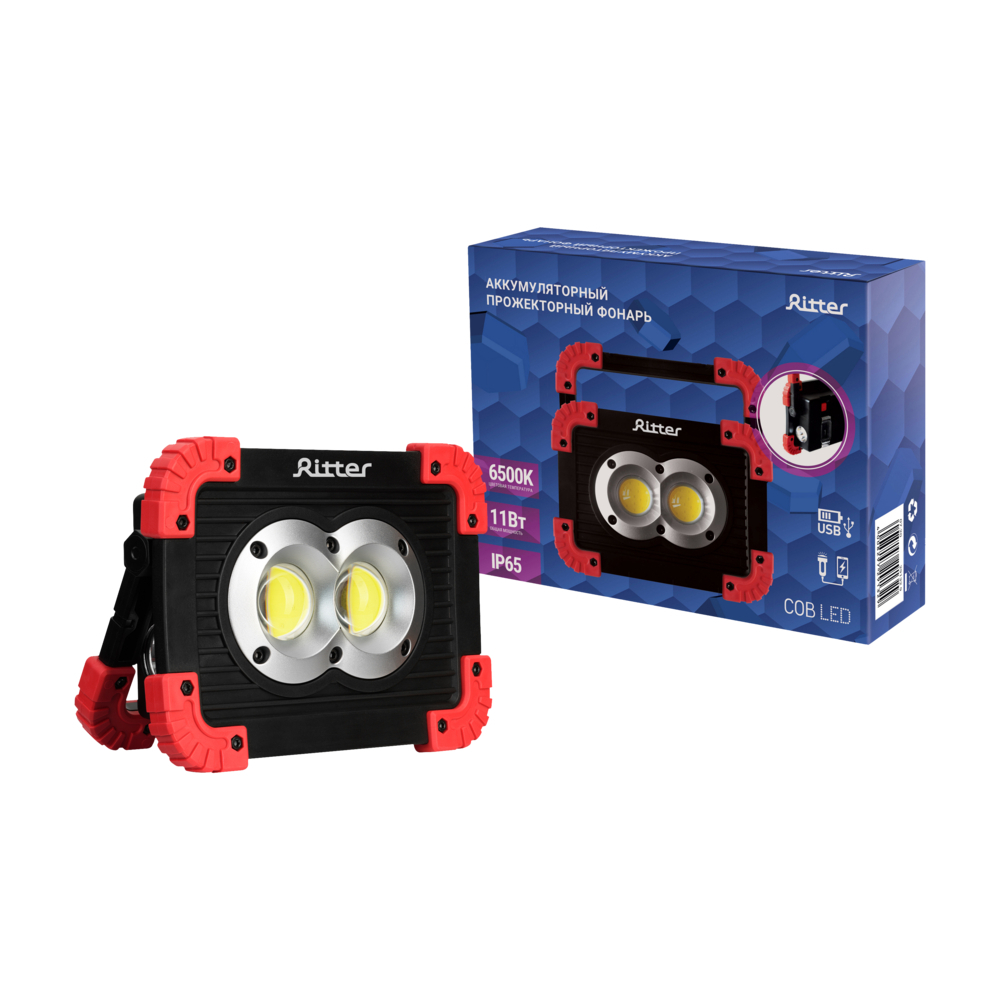 ���������� ������ ��������� Ritter ������������ 2 LED 11 �� �������������� Li-Ion 2�1500 ��� ������� 3 ������ (29132 9)  