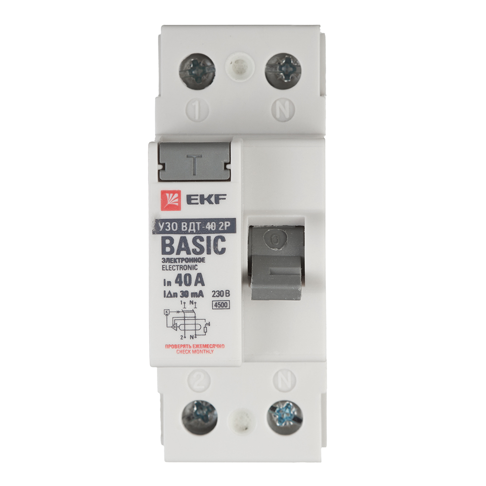 ���������� ��� EKF Basic ���-40 40� 1P+N ��� AC 30 �� 4,5 �� (elcb-2-40-30e-sim)  