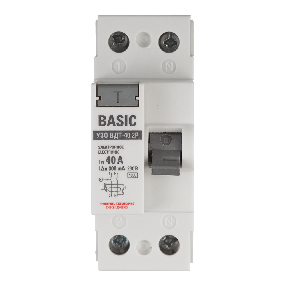 ���������� ��� EKF Basic ���-40 40� 1P+N ��� AC 300 �� 4,5 �� (elcb-2-40-300e-sim)  