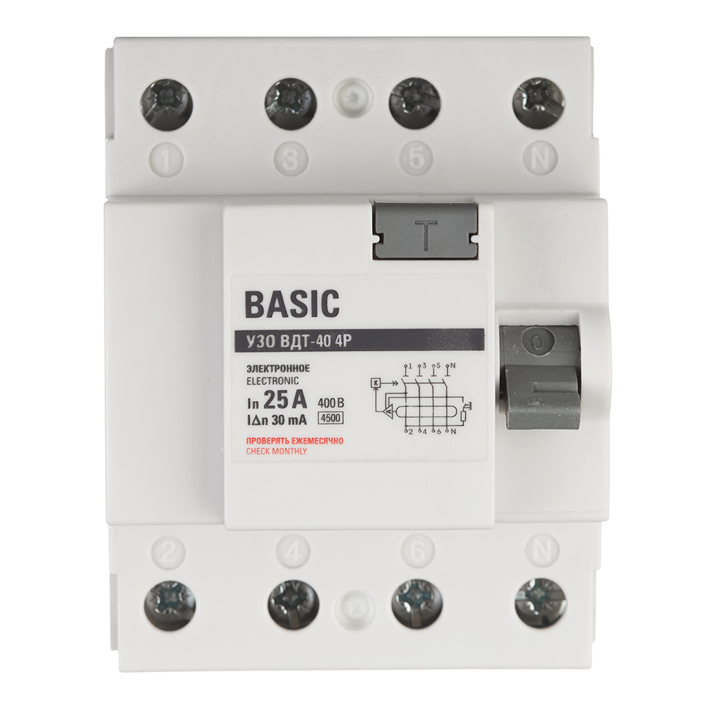 ���������� ��� EKF Basic ���-40 25� 3P+N ��� AC 30 �� 4,5 �� (elcb-4-25-30e-sim)  