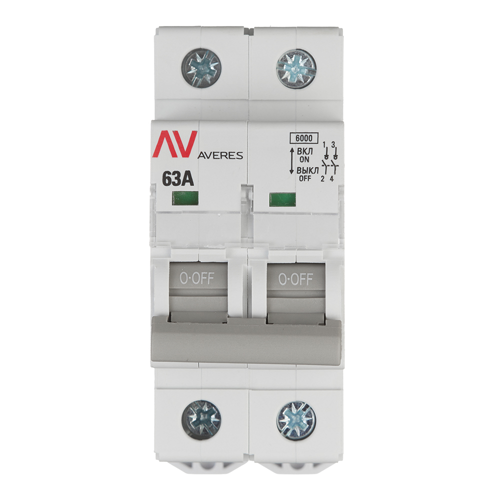 ���������� ����������� �������� EKF Averes AVN 2P 63� 230 � �� DIN-����� (avn-2-63-av)  