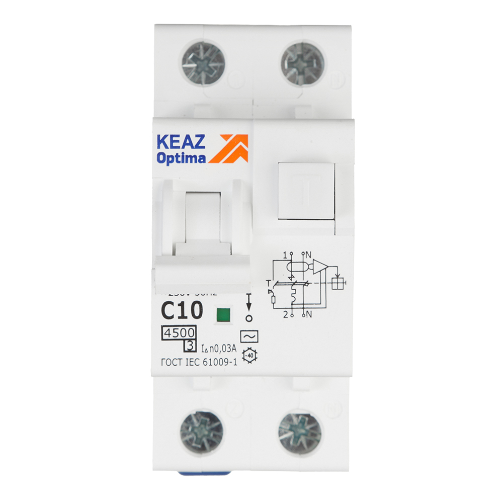 ���������� ������� ���������������� ���� OptiDin D63 10� 1P+N ��� AC 30 �� 4,5 �� (328097)  
