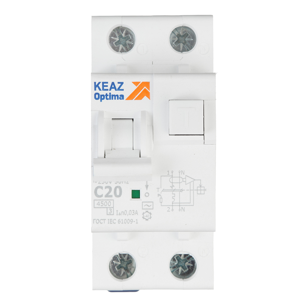 ���������� ������� ���������������� ���� OptiDin D63 20� 1P+N ��� AC 30 �� 4,5 �� (328099)  