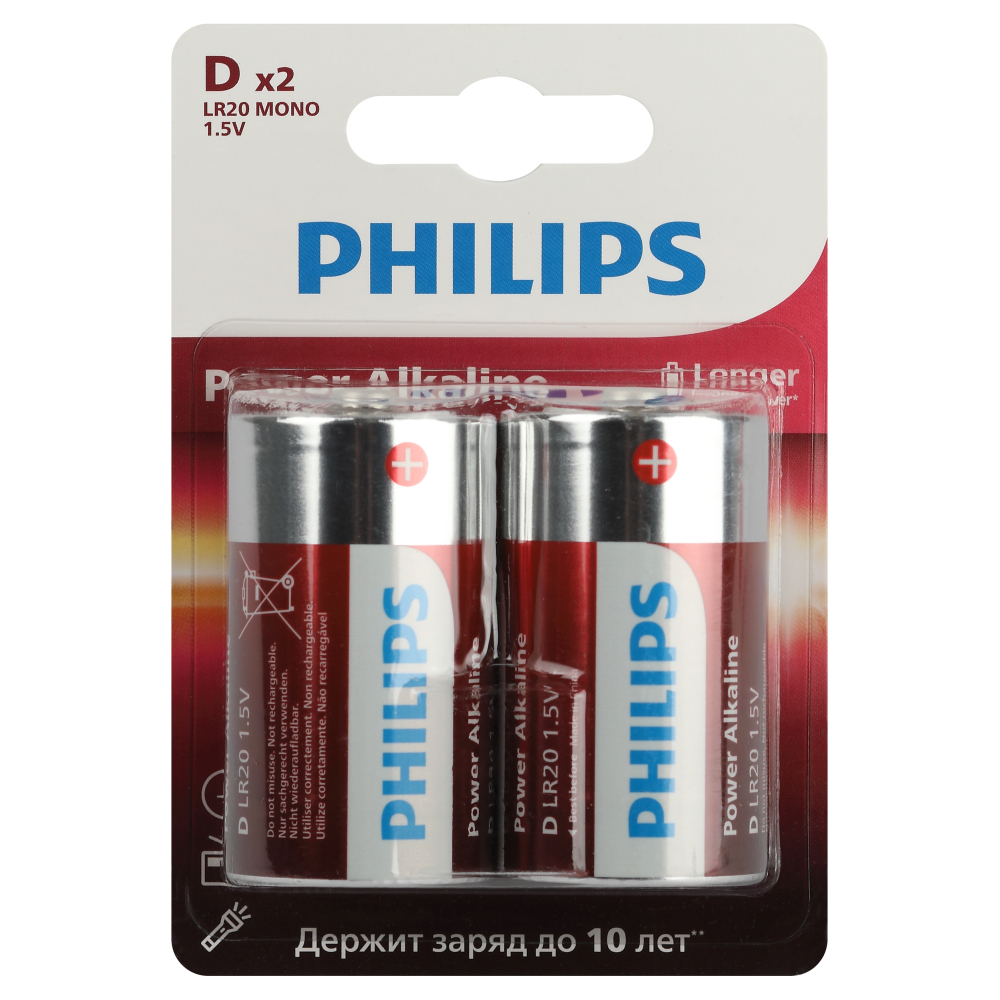 ���������� ��������� Philips Power D LR20 1,5 � (2 ��.) (�0062732)  