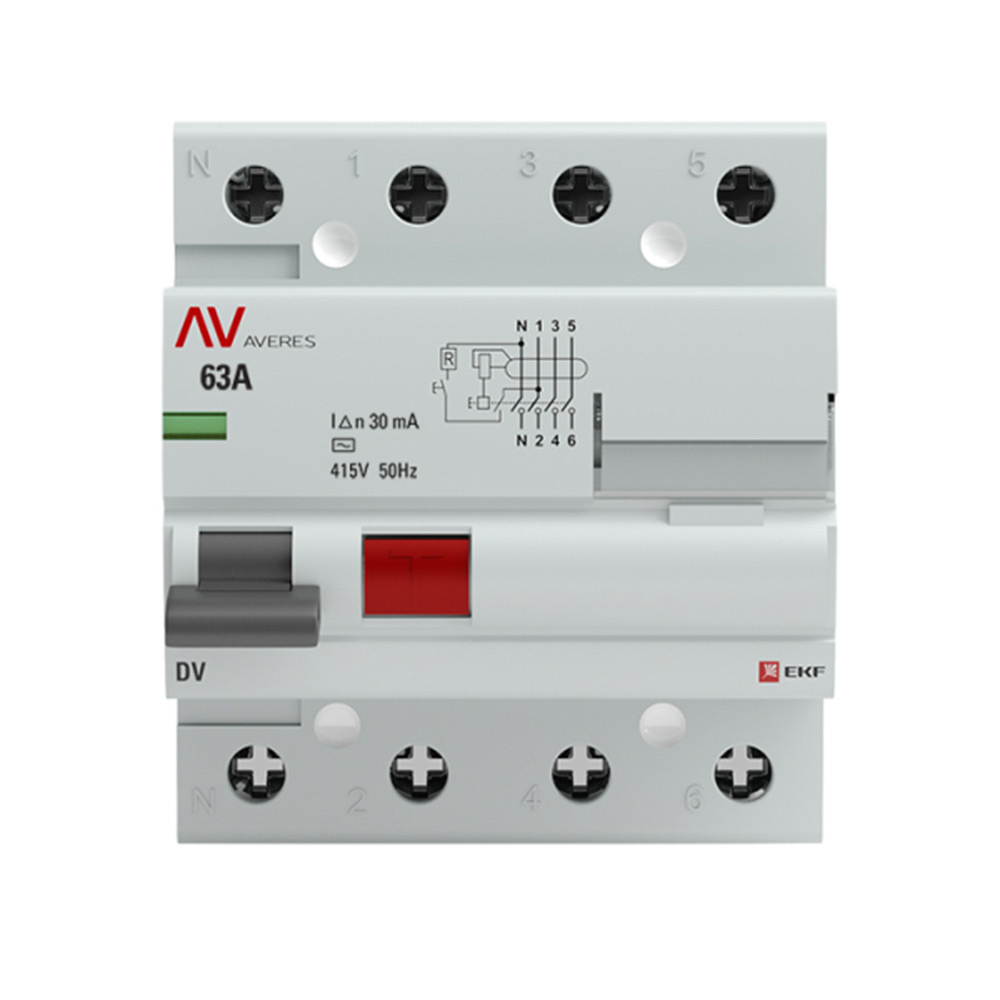 ���������� ��� EKF Averes DV 63� 3P+N ��� AC 30 �� 10 �� (rccb-4-63-30-ac-av)  