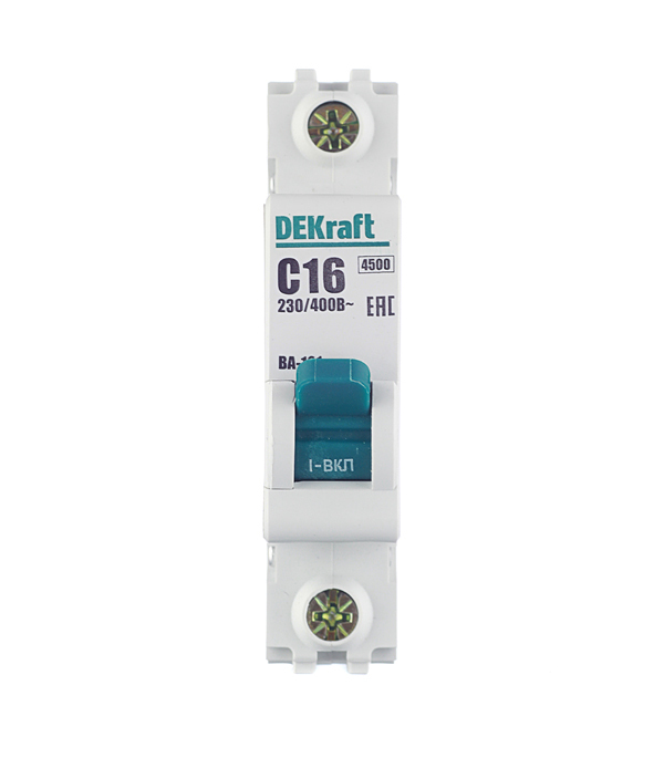 ���������� �������������� ����������� ��������� Dekraft BA-101 1P 16� ��� C 4,5 �� 230/400 � (11054DEK)  