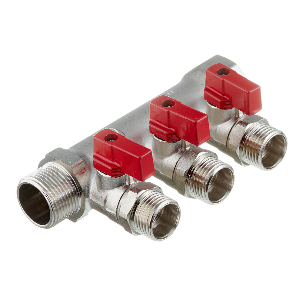 ���������� ��������� Valtec 3/4 ��(�) � 3 ������ 1/2 ��(�) � 3/4 ��(�) � �������� ������� (VTc.580.N.0503)  