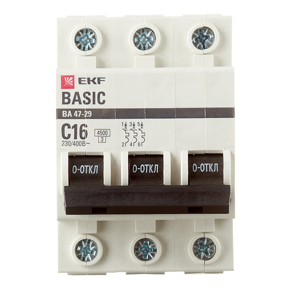 ���������� �������������� ����������� ��������� EKF Basic �� 47-29 3P 16� ��� C 4,5 �� 400 � (mcb4729-3-16C)  