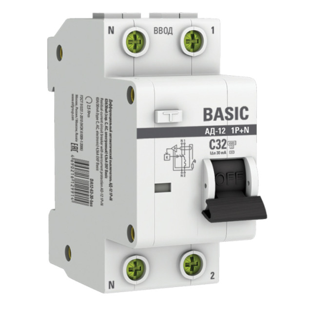 ���������� ����������� ����������������� ���� EKF Basic ��-12 1P+N 32� 30�� ����������� ��� �� C 4.5��  