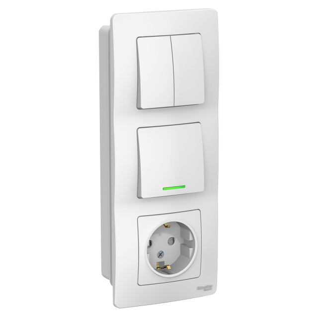 ���������� ���� SYSTEME ELECTRIC BLANCA ����������� 1-��������� � ���������� / 2-��������� ����������� /�����  