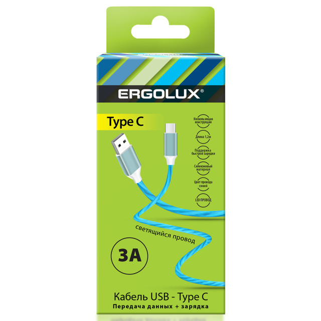 ���������� ������ USB-Type C ERGOLUX ELX-CDC02-C06 3� 1,2� �������  
