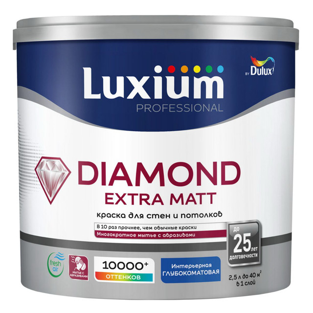 ���������� ������ �/� LUXIUM Professional Diamond Extra matt ���� BW ��� ���� � �������� 2,5� �����, ���.500345  