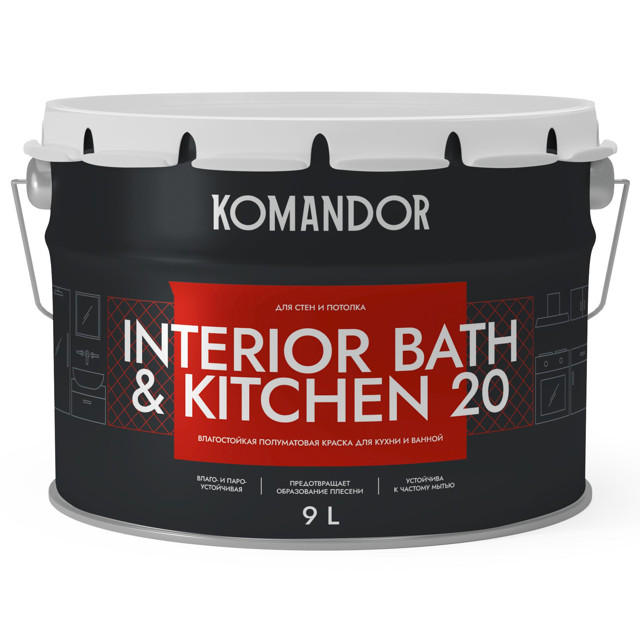���������� ������ �/� KOMANDOR Interior Bath&Kitchen 20 ���� � ����������� 9 � �����, ���.S1305001010  