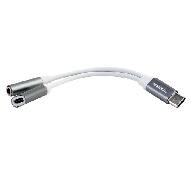 ���������� ������� ����+������� ERGOLUX ELX-CSA02-C01 12�� Type-C 2 Type-� 3.5�� �����  