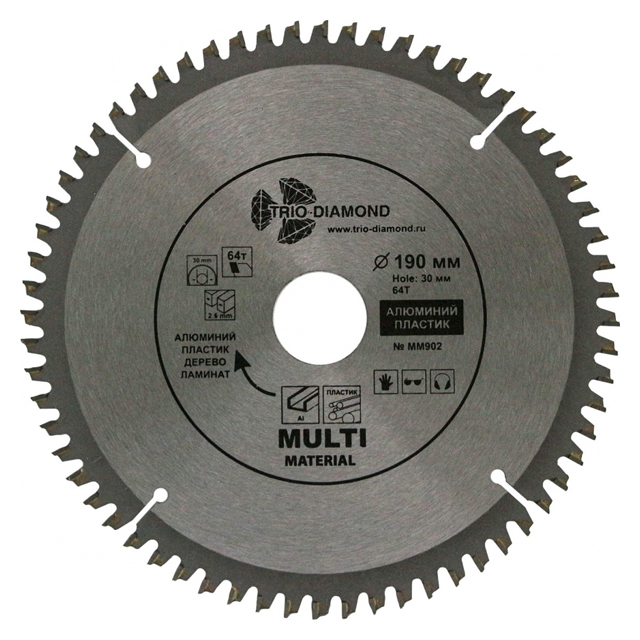���������� ���� ������� TRIO-DIAMOND MultiMaterial ������������� 190�20/30�� 64 ����  