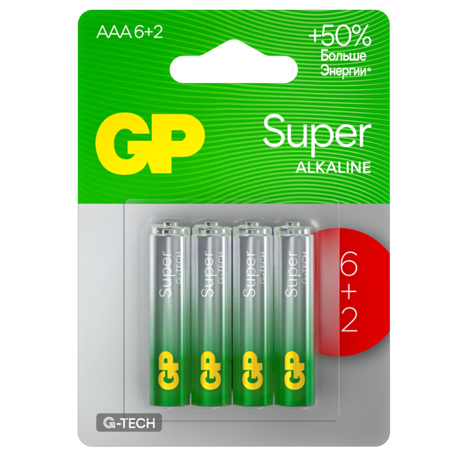 ���������� ��������� GP ����� ���-��� AAA (LR03) 8 ��  