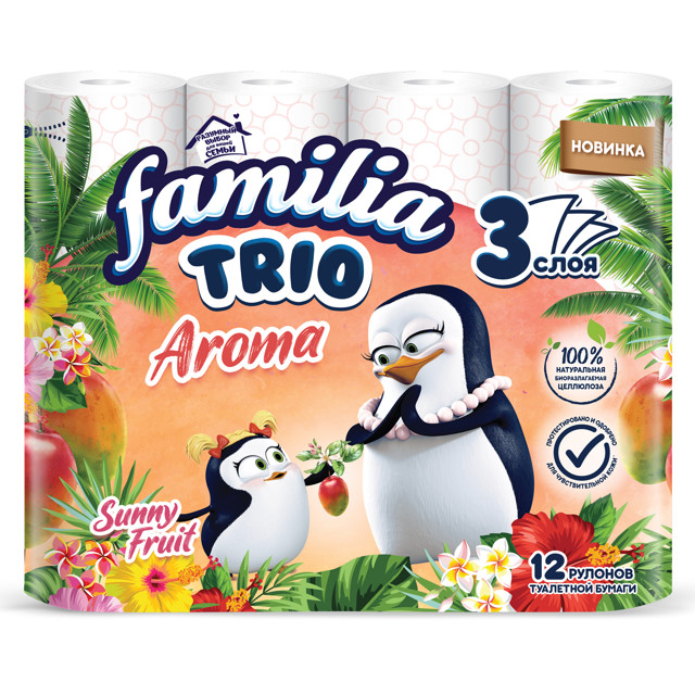 ���������� ������ ��������� FAMILIA Trio Sunny Fruit 12�� � ��. 3-������� 140 ������ ���������������  