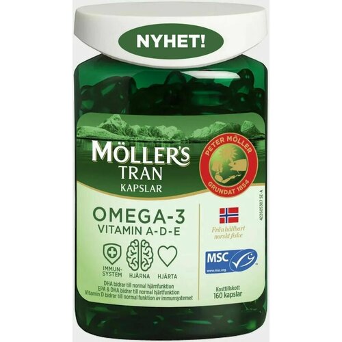 Omega-3 MOLLER TRAN 160 . -3   A- D- E 160 . .   , -, 