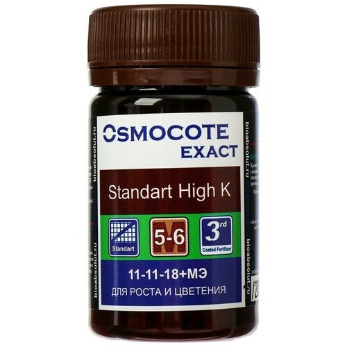 Osmocote  Osmocote Exact Standard High K, 5-6 , 11-11-18 + 1,5 MgO+, , 50    , -, 