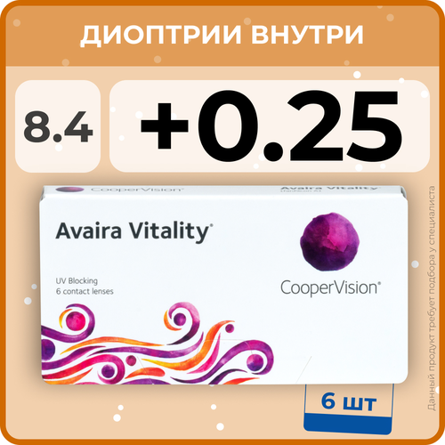   CooperVision Avaira Vitality, 3 ., R 8,4, D +0,25, , 1 .   , -, 