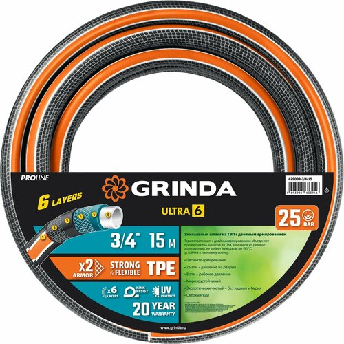   GRINDA ULTRA 6, 3/4 , 15 , 25 , ,   PROLine 429009-3/4-15   , -, 