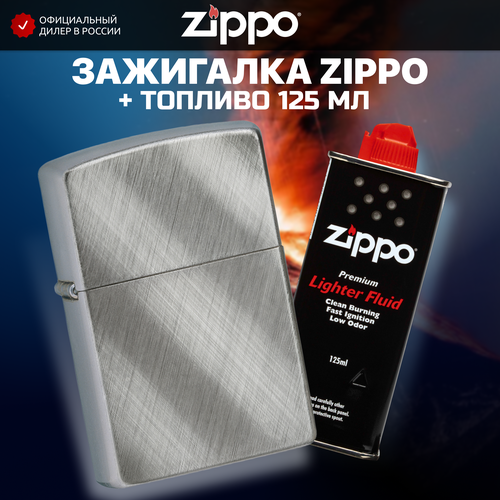   ZIPPO 28182 Classic   Brushed Chrome +   125 