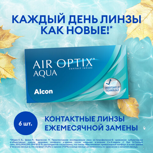   Alcon Air optix Aqua, 6 ., R 8,6, D -4, 1 .   , -, 