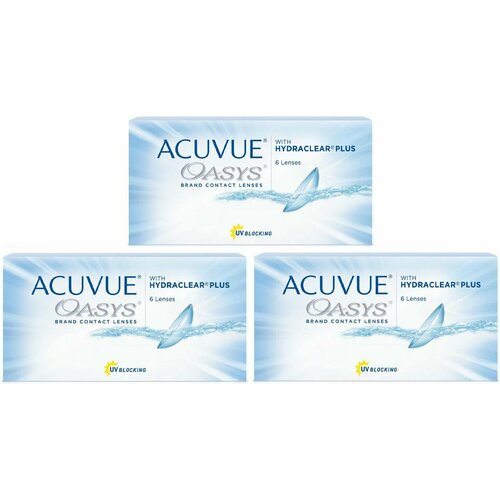 ���������� ���������� ����� ACUVUE OASYS with Hydraclear Plus, 6 ��., R 8,8, D +6, 3 ��.