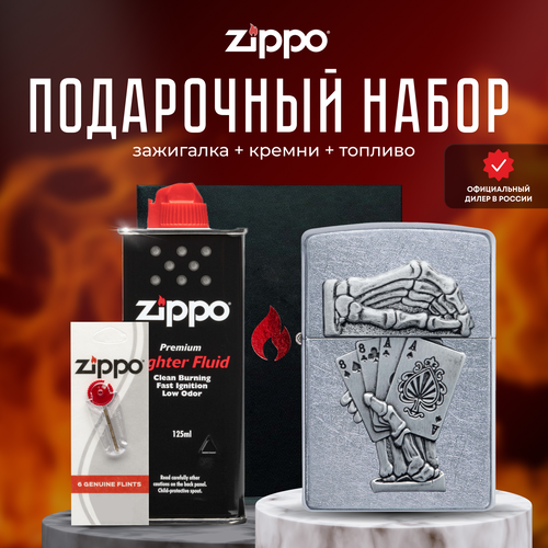   ZIPPO   (   Zippo 49536 Dead Mans Hand Emblem +  +  125  )