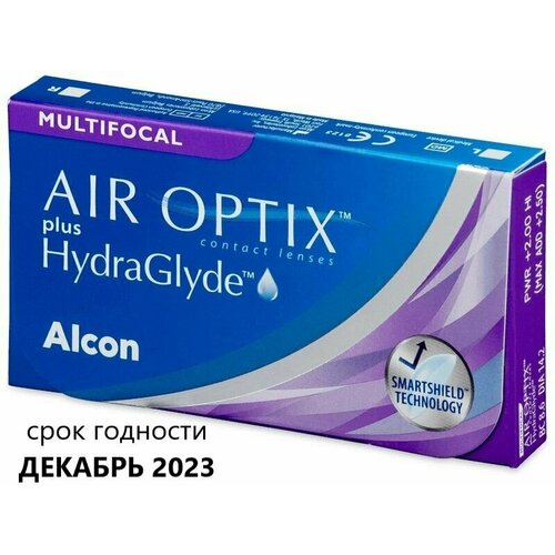 ���������� ���������� ����� �� ����� Alcon Air Optix Plus HydraGlyde Multifocal, 3 ��., R 8,6, D -0,5, ADD: ������, 1 ��.