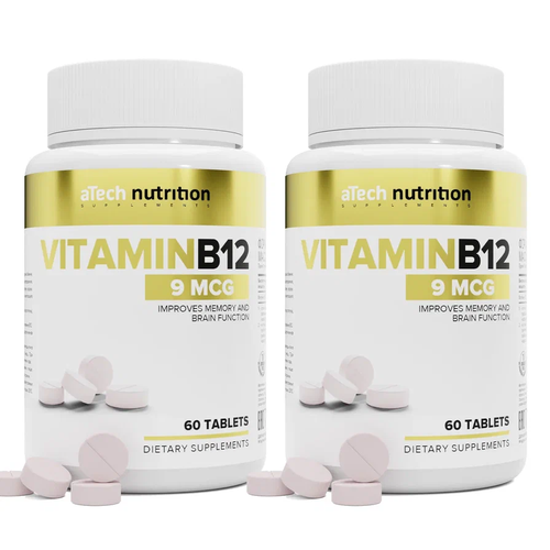  2   B 12, () 9  aTech nutrition 60 + 60    , -, 