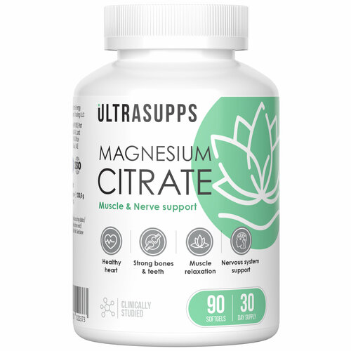 ���������� ������ ������ 402 �� UltraSupps Magnesium Citrate - 90 ������� ������