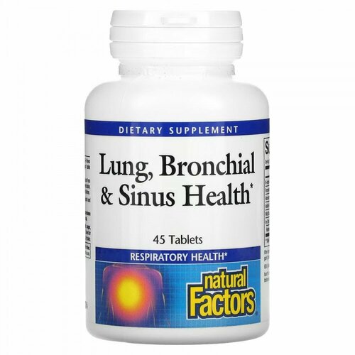 Natural Factors, Lung, Bronchial & Sinus Health, 45 Tablets   , -, 