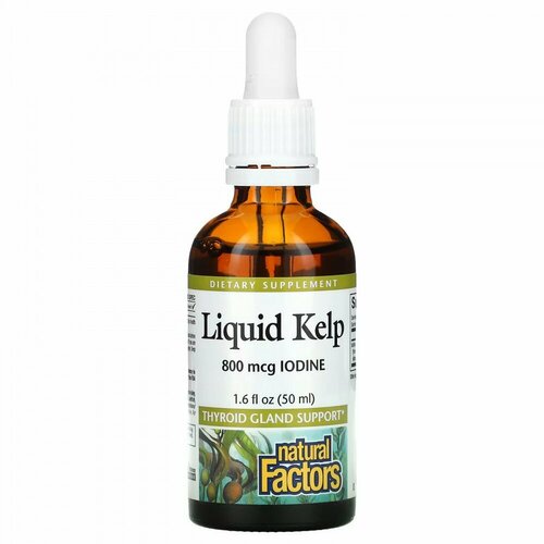 Natural Factors, Liquid Kelp, 800 mcg, 1.6 fl oz (50 ml)   , -, 