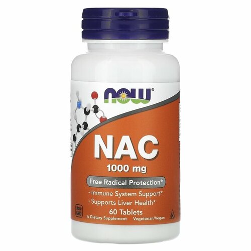 ���������� NOW Foods, NAC, 1000 ��, 60 ��������