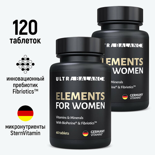   , Elements for Women Premium with BioPerine & Fibriotics  UltraBalance  120    , -, 