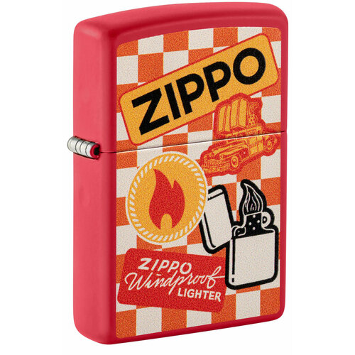 ���������� ��������� ZIPPO Retro Design � ��������� Red Matte, ������/�����, �������, �������, 38x13x57 ��
