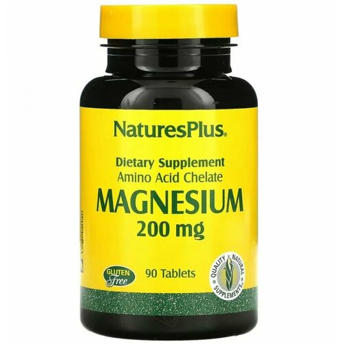   Nature's Plus Magnesium chelate, 200 , 90    , -, 