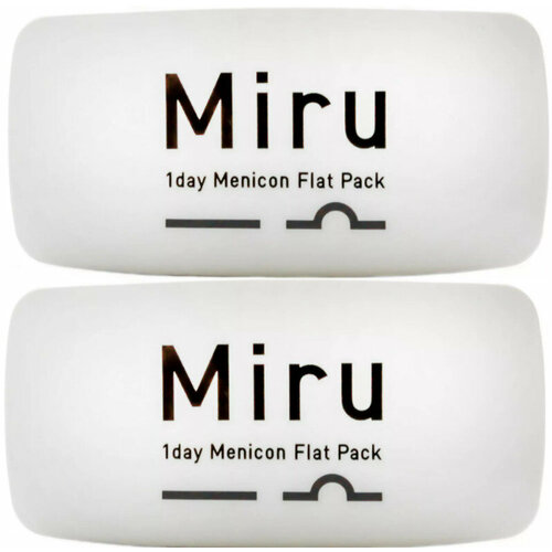 ���������� ����������� ���������� ����� Menicon Miru 1day Flat Pack, 60 ��., R 8,6, D -3,5, 2 ��.