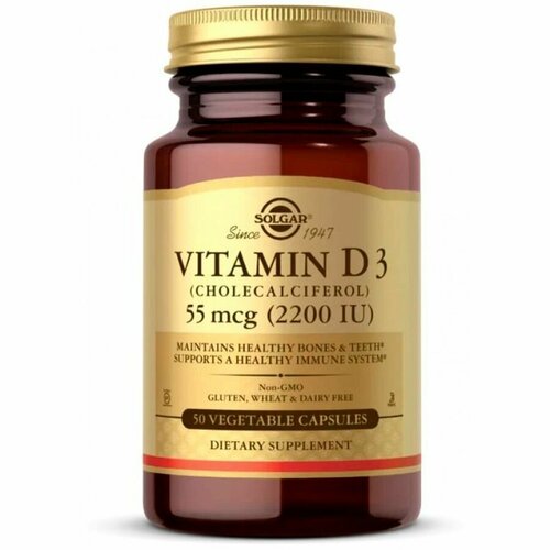 Solgar Vitamin D3 55 Mg (2200 IU), 50    , -, 