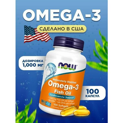 NOW -3, 1000  100  (OMEGA-3 1000mg 100 SGELS)   , -, 